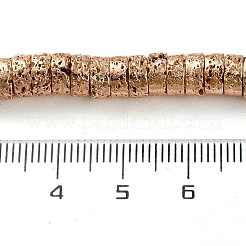 Fili di perle di roccia lavica naturale elettrodeposta&nbsp;G-I360-A01-02