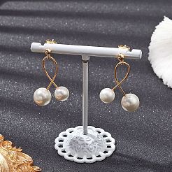 Orecchini pendenti con perle rotonde e conchiglie&nbsp;EJEW-TA00348
