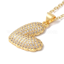 Colliers en laiton avec pendentif en forme de cœur pour femmes&nbsp;NJEW-C054-01G