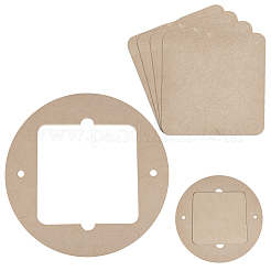 Planches de bois mdf rondes et carrées&nbsp;TOOL-WH0053-08