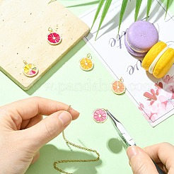 5 pièces 5 couleurs pendentifs en laiton émaillé&nbsp;KK-CJ0004-35