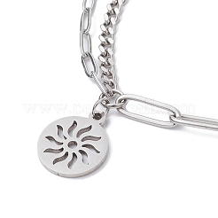 Anlaufgeschützte Charm-Armbänder mit Sonne-&nbsp;BJEW-JB09844