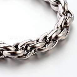 Bracciali a catena in corda di acciaio inossidabile 304 anti-appannamento&nbsp;X-STAS-M175-05P-A