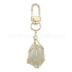 Pochette en macramé tressé en laiton support pierre vide pour porte-clés&nbsp;KEYC-TA00021-04