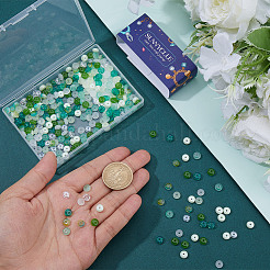 400pcs 8 fäbige Glas Saatperlen&nbsp;GLAA-SC0003-03A
