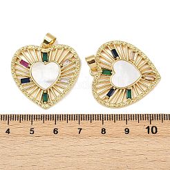 Colgante micropavé cubic zirconia de latón&nbsp;KK-S526-07G-A