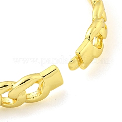 Braccialetti incernierati con catena intrecciata smaltata in ottone con serratura per donna uomo&nbsp;BJEW-Z062-06G