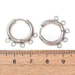 Boucles d'oreilles créoles en acier inoxydable 304&nbsp;STAS-D183-02A-P