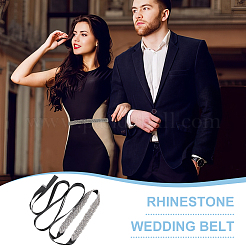 Cintura da sposa con fiori di strass per abito da sposa&nbsp;AJEW-WH0515-23A