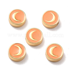 Abalorios de esmalte de bronce&nbsp;KK-D068-01G-RS