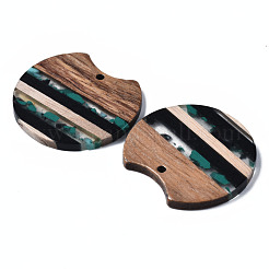 Pendenti in resina e legno di noce&nbsp;RESI-N025-014A-D02