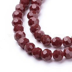 Facettierte (32 Facetten) Glasperlenstränge&nbsp;LS-EGLA-J042-4mm-24