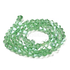 Transparentes perles de verre de galvanoplastie brins&nbsp;EGLA-A039-T3mm-B24