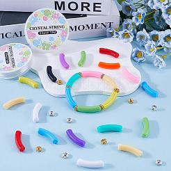 DIY-Sets zur Schmuckherstellung aus Acrylröhren und Messing-Strassperlen&nbsp;DIY-SP0002-20