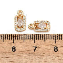 Pendentifs avec zircon cubiques à micro-pavés en laiton&nbsp;KK-K407-33G-01