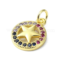 Pendentifs en laiton avec zircon cubique micro pavé&nbsp;KK-H475-19G-08