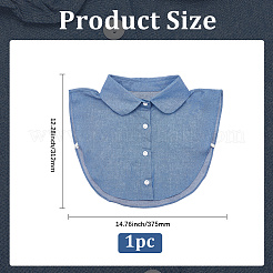 Colletti della camicia in cotone staccabili&nbsp;AJEW-WH20816-025B