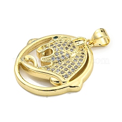 Ottone micro spianare pendenti zirconi&nbsp;KK-K354-08A-G
