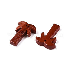 Natürlicher roter Jaspis Kokosnussbaum Anhänger&nbsp;G-N342-02E