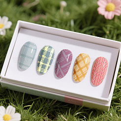 Nailart-Bildvorlagen aus Kunststoff&nbsp;AJEW-UN0002-49C