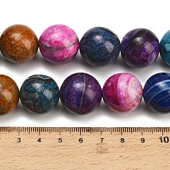 Chapelets de perles veines de dragon en agate naturelle&nbsp;GG-L001-L01-02G