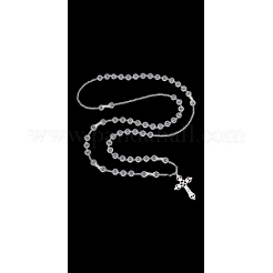 Collares con colgante de cruz de aleación&nbsp;AJEW-FG00008
