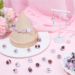 50pcs 5 couleurs perles acryliques opaques&nbsp;MACR-SC0002-51