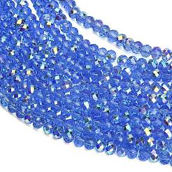 Chapelets de perles en verre électroplaqué&nbsp;GL-CBAA615-03H