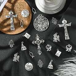 100 pz 10 stili pendenti in lega di stile tibetano&nbsp;TIBEP-CJ0003-52