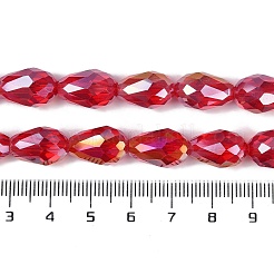 Transparentes perles de verre de galvanoplastie brins&nbsp;LS-EGLA-N013-T10mm-B12