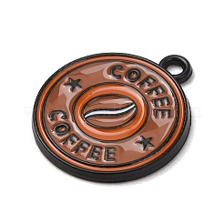 Pendentifs en alliage de café émaillé&nbsp;ENAM-I089-01B-01