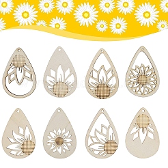 Kit per realizzare orecchini pendenti a goccia fai da te con legno di girasole&nbsp;PW-WG49916-01
