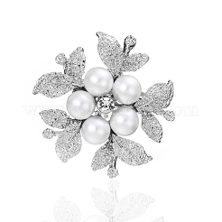 Exquisite Blumen-Brosche aus Strassen&nbsp;PW-WG62D3E-01