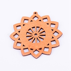 Pendentifs  gros en bois&nbsp;WOOD-WH0106-05