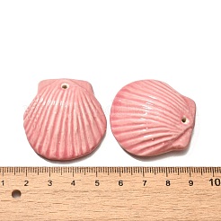 Porzellananhänger in Muschelform&nbsp;PORC-O003-01B-02