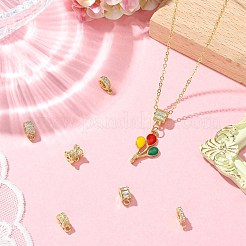 7 Stück 7 Stile Messing Micro Pave Zirkonia Rohrbügel&nbsp;KK-CJ0004-47G