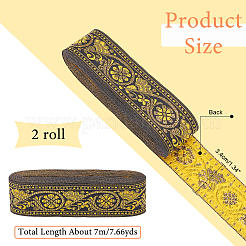 Rubans de polyester de broderie de style ethnique&nbsp;OCOR-WH0063-30B