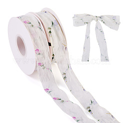 2 rouleau de ruban polyester à motif floral 2 couleurs&nbsp;OCOR-TA0003-36