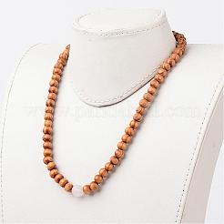 Colliers de perles de bois&nbsp;NJEW-JN01625