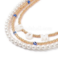 Set di collane di perline malocchio di perle&nbsp;NJEW-JN04048