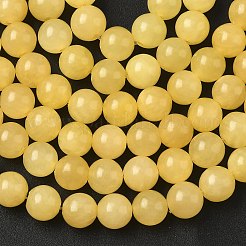 Natürliche gelbe Jade Perlenstränge&nbsp;G-K121-01-8mm