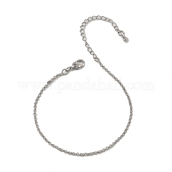 Pulseras de cadena rolo de latón para mujer&nbsp;BJEW-G735-05P