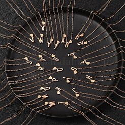 Colliers avec pendentif en forme de cœur et de lettre en alliage pour femmes&nbsp;NJEW-FS0001-09N