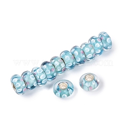 Perline europee realizzate a mano con lavorazione a lume e anima in ottone&nbsp;LAMP-N044-10S-01