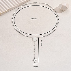 Colliers de perles de chapelet en acier inoxydable 201&nbsp;FA9718-2