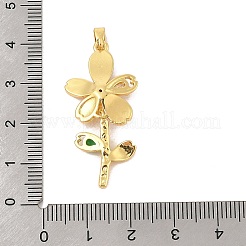 Pendentifs avec zircon cubiques à micro-pavés en laiton&nbsp;X-KK-R100-03G