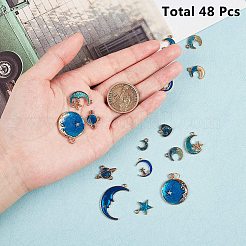 DIY Sternenhimmel Thema baumeln Ohrring machen Kits&nbsp;DIY-GA0001-31