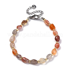 Braccialetti con perline di corniola naturale da donna&nbsp;G-P563-07P-18