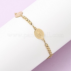 Religion 304 Edelstahl-Gliederarmbänder&nbsp;BJEW-F524-04A-G