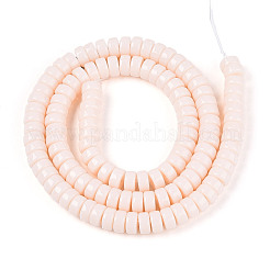 Chapelets de perles en verre opaque de couleur unie&nbsp;GLAA-N026-3x6mm-01